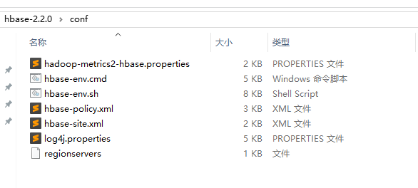 hbase配置檔案目錄