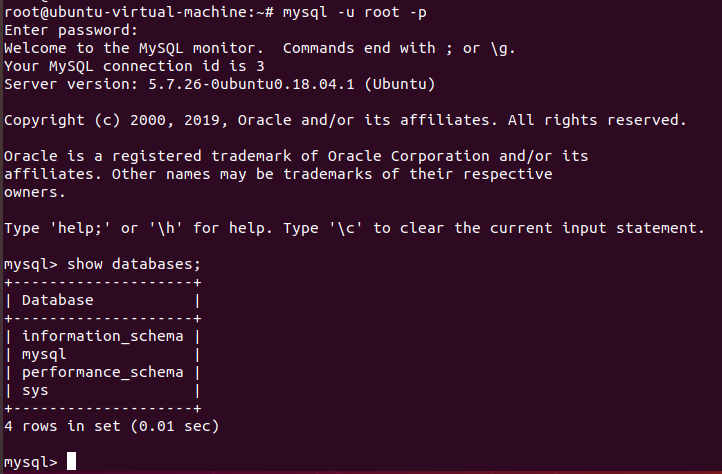 Ubuntu18.04下安装MySQL 