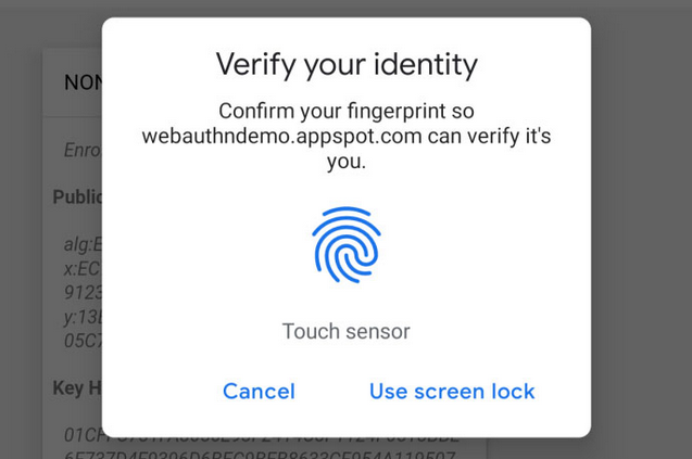 Chrome 将支持 Android 和 Mac 上指纹辨识相关功能