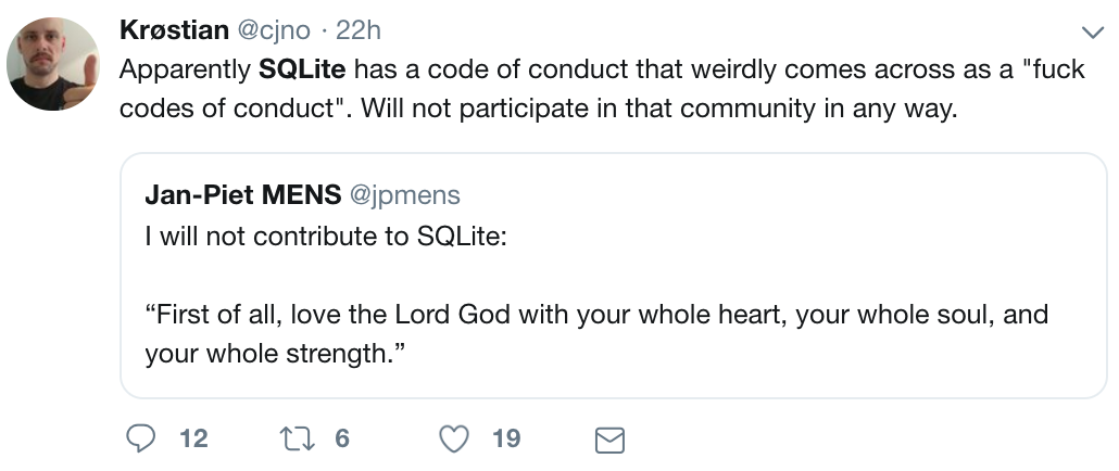开源社区行为准则风波不断，SQLite 遭开发者抵制
