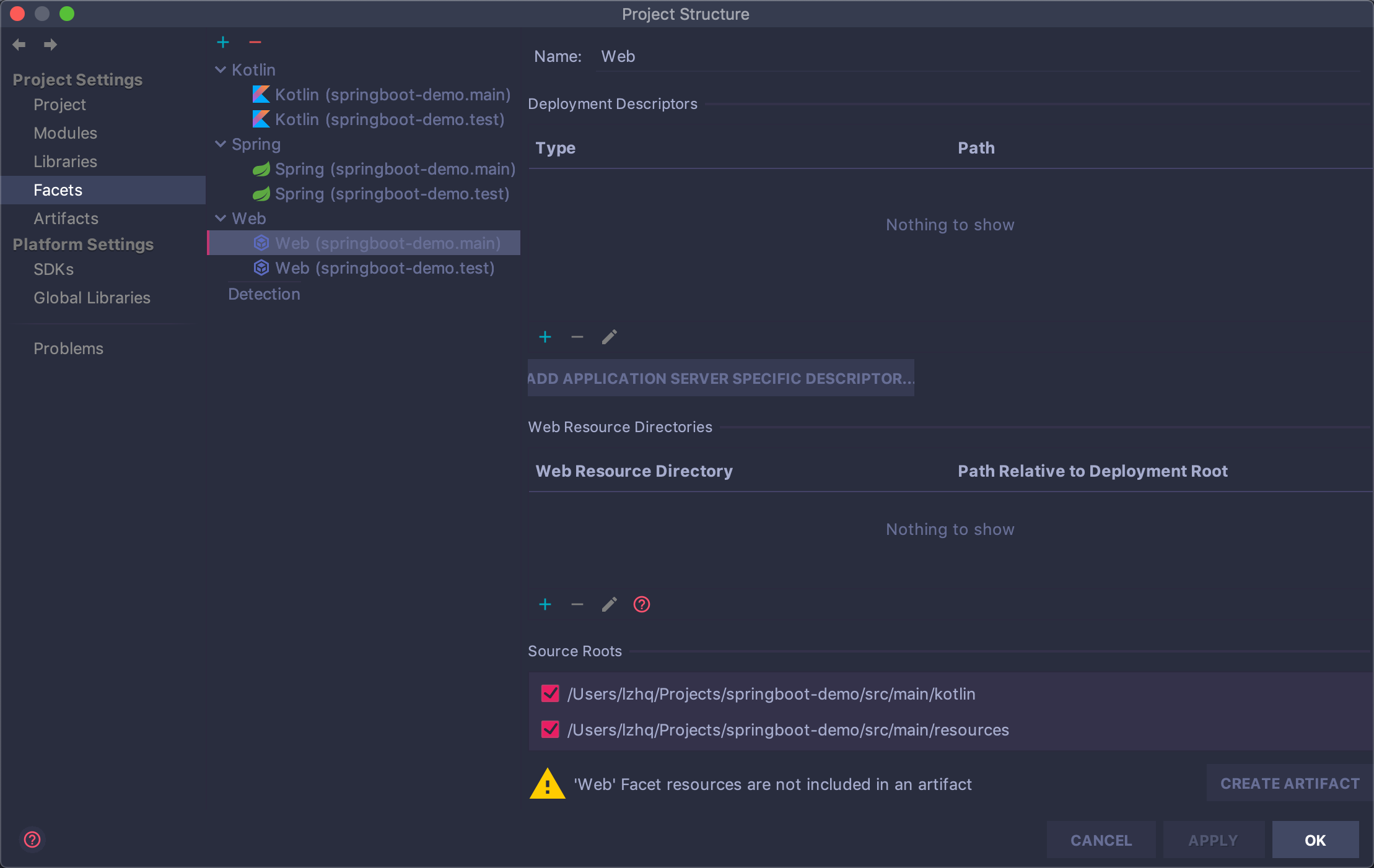 Project Structure Dialog