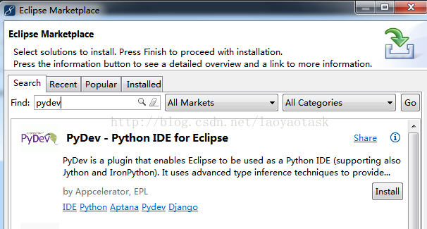 MyEclipse10 配置python的pyDev 