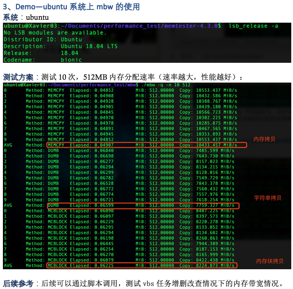 Linux系统性能测试工具（一）——内存带宽测试工具mbw 