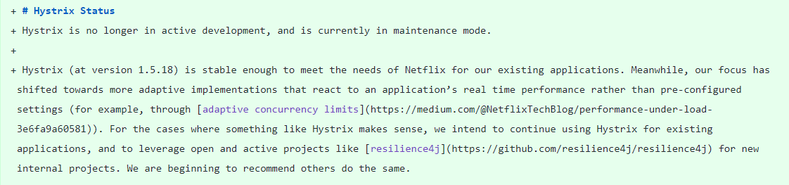 Netflix 宣布停止开发 Hystrix