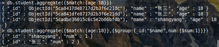 MongoDB学习（使用分组、聚合和映射
