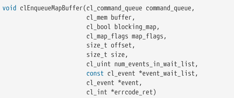 clEnqueueMapBuffer clEnqueueMapBuffer