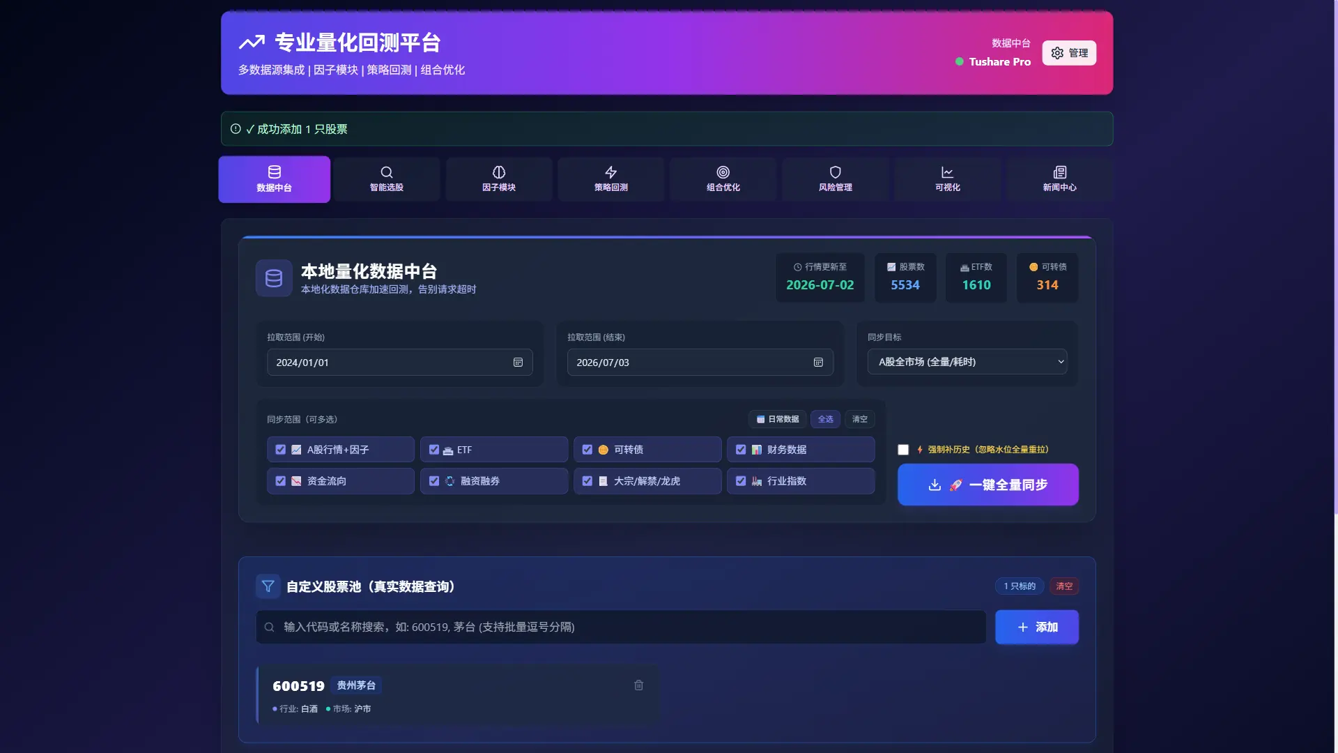 QFO 数据中台