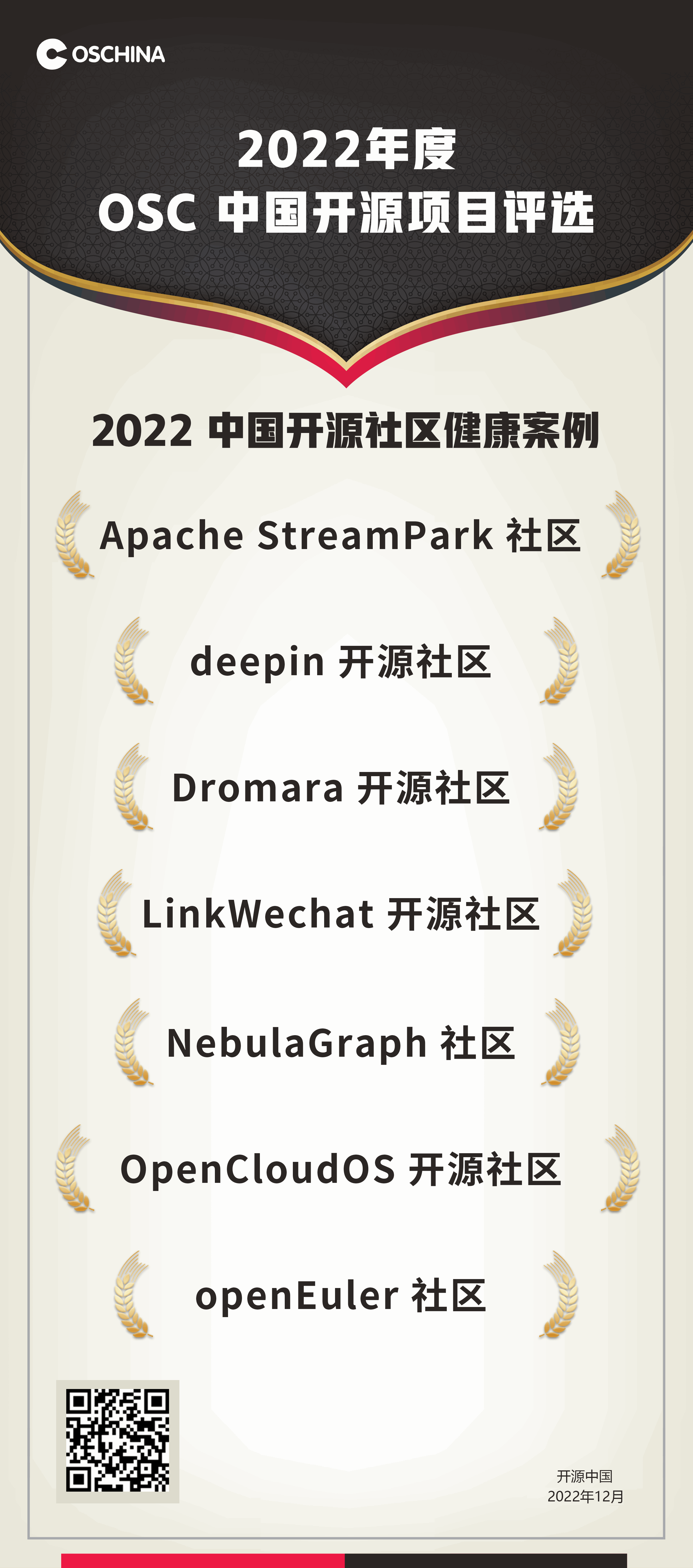 2022 中国开源社区健康案例获奖项目