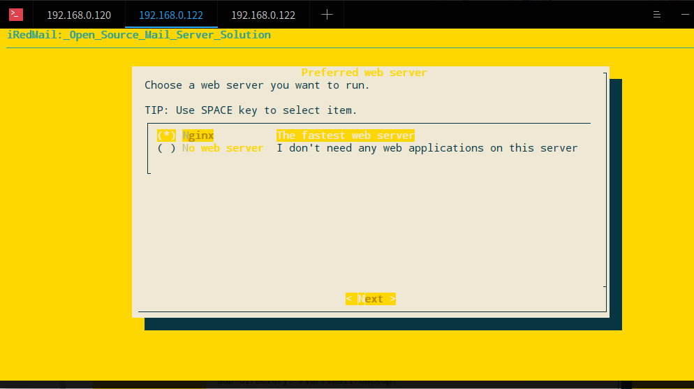 选择Web服务器 选择Web服务器