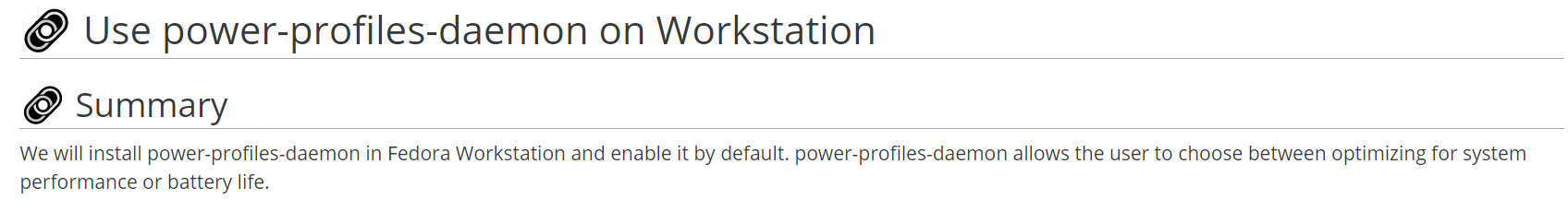 Fedora Workstation 35 将默认启用 Power Profiles Daemon