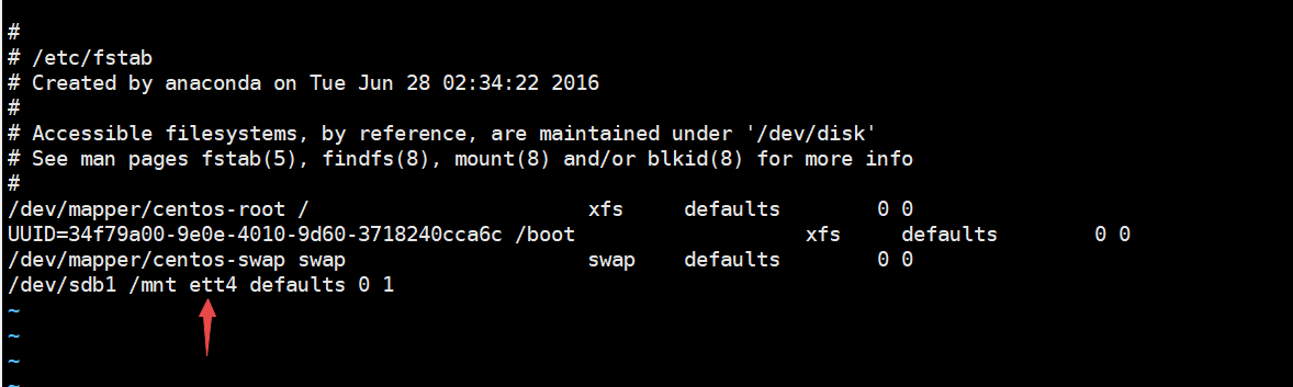 linux 文件挂载配置错误解决办法