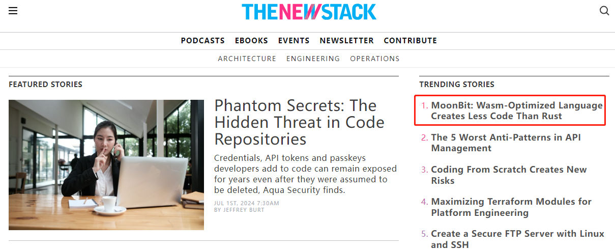 国产编程语言 MoonBit 登顶海外知名媒体 The New Stack 热门文章榜插图