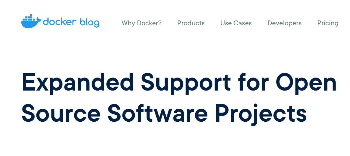 Docker：恢复对开源项目的无限制访问