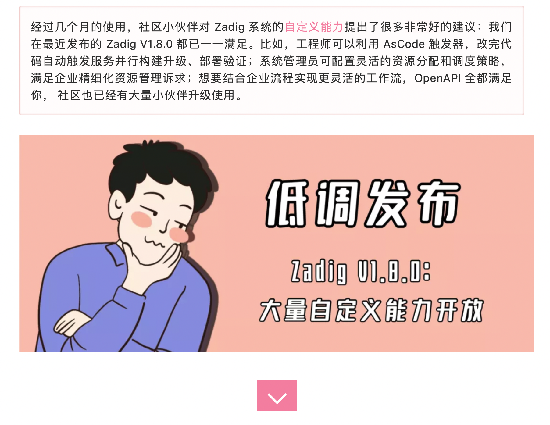 “自定义”就是关键字：Zadig V1.8.0 发布