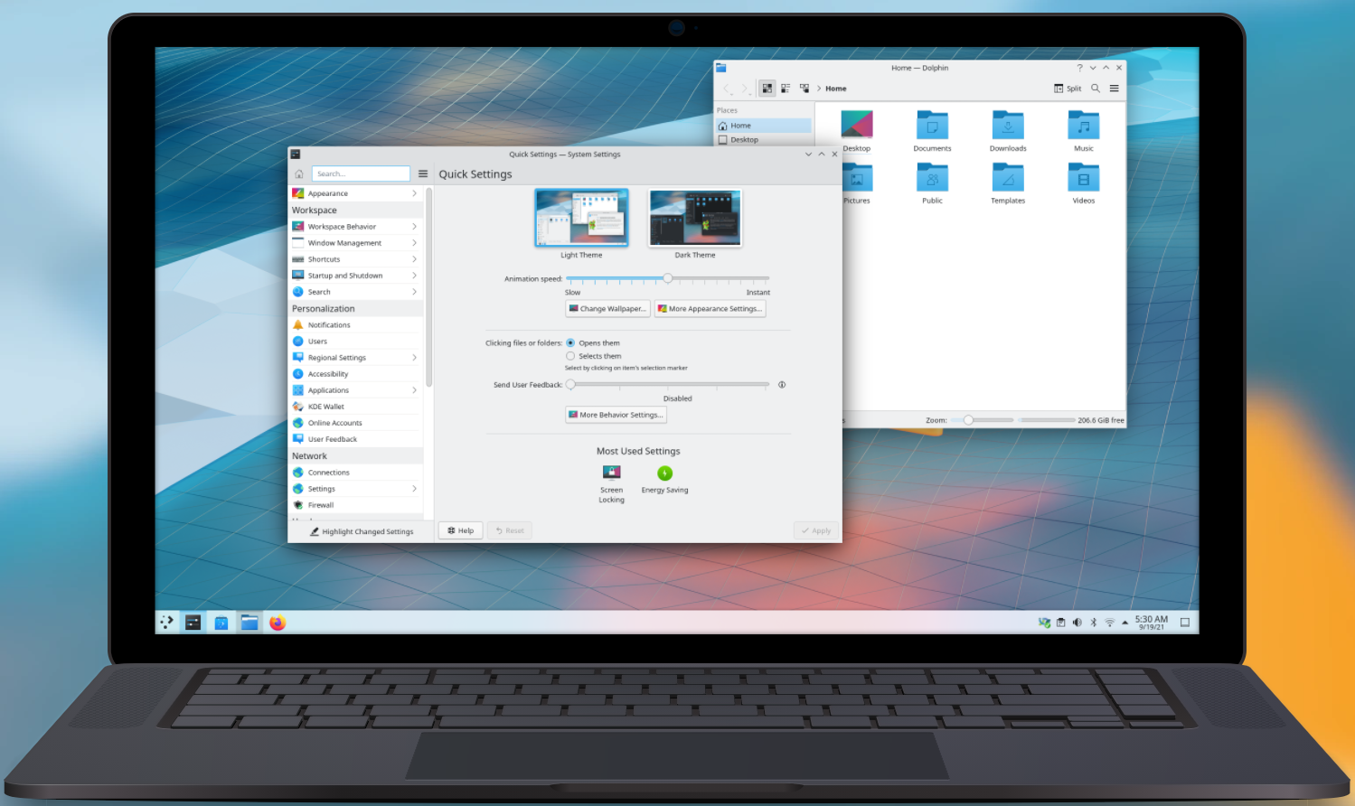 KDE Plasma 5.23 发布，25 周年纪念版本