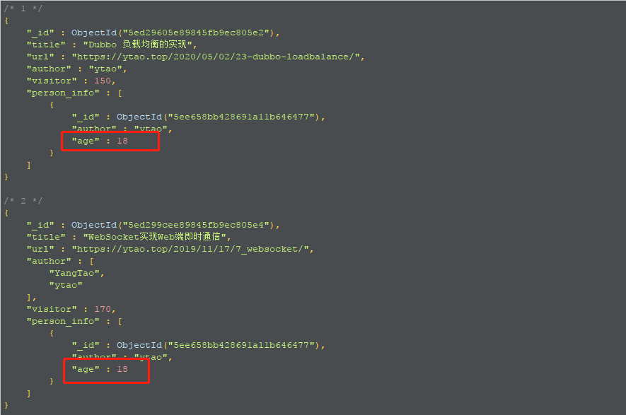 MongoDB 常用查询操作 