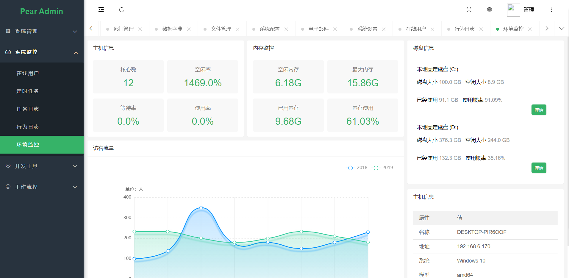 Pear Admin Boot 1.3.5  正式发布，Spring Boot 快速开发平台