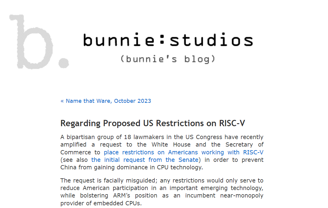 著名硬件黑客黄欣国：美国限制 RISC-V 只会适得其反