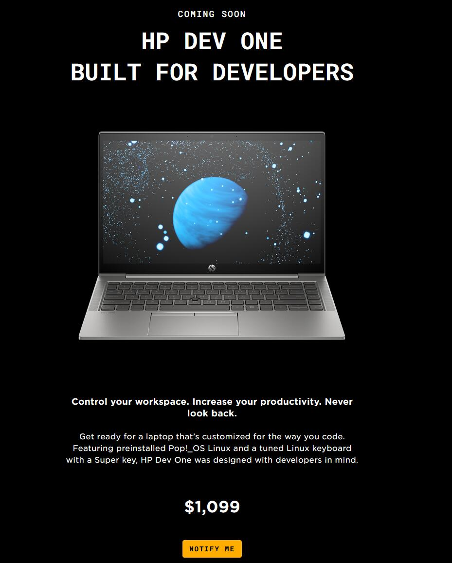 惠普宣布搭载Pop!_OS 笔记本电脑：HP Dev One - OSCHINA - 中文开源