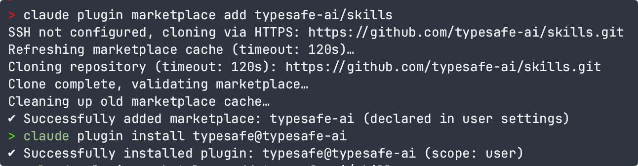 在 Claude Code 中安装 TypeSafe 插件