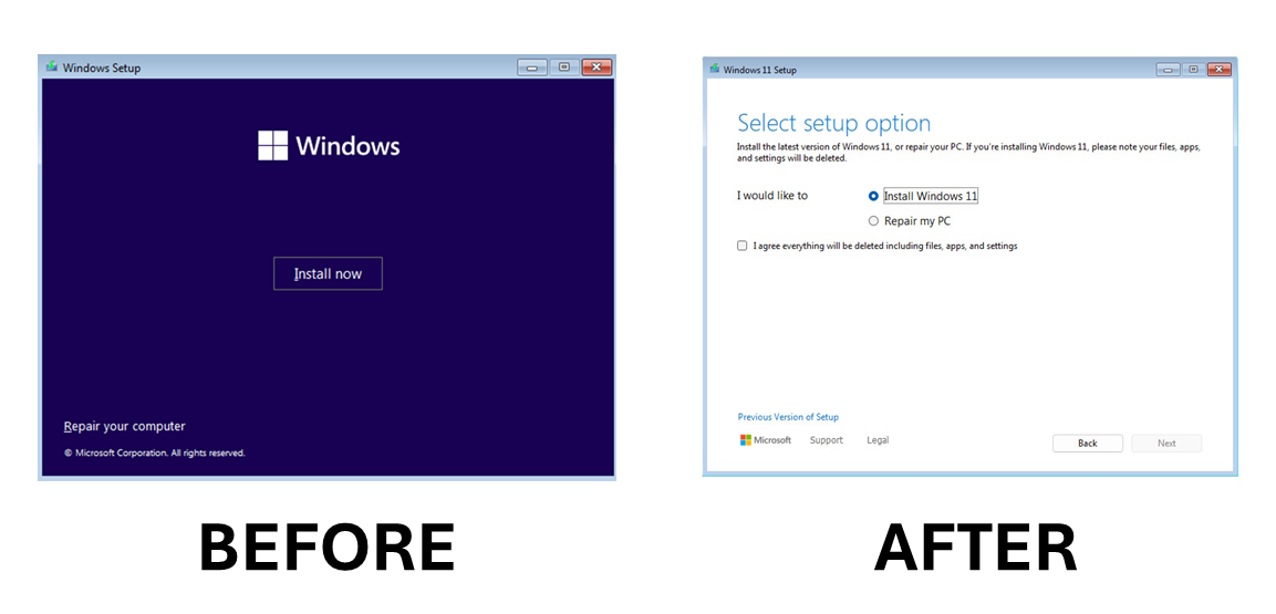 Windows 重新设计引导安装界面