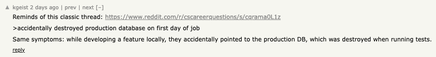 4k+评论，10w+赞的Reddit神贴｜入职第一天，误删生产库，公司要起诉，我该怎么办？