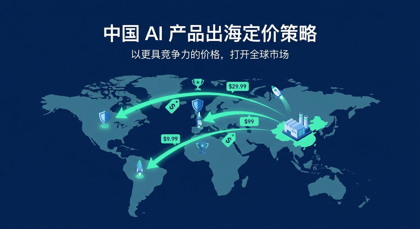 国产 AI 海外定价策略商业逻辑示意
