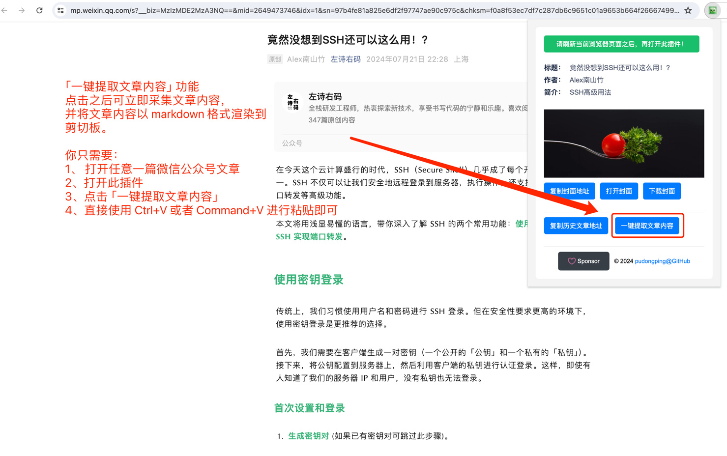 微信公众号 Chrome 插件 mp-vx-insight