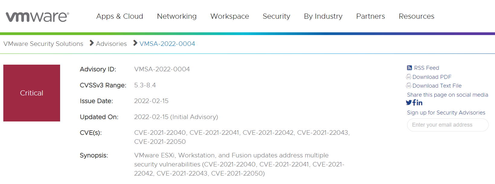 VMware 针对中国天府杯期间发现的漏洞发布补丁