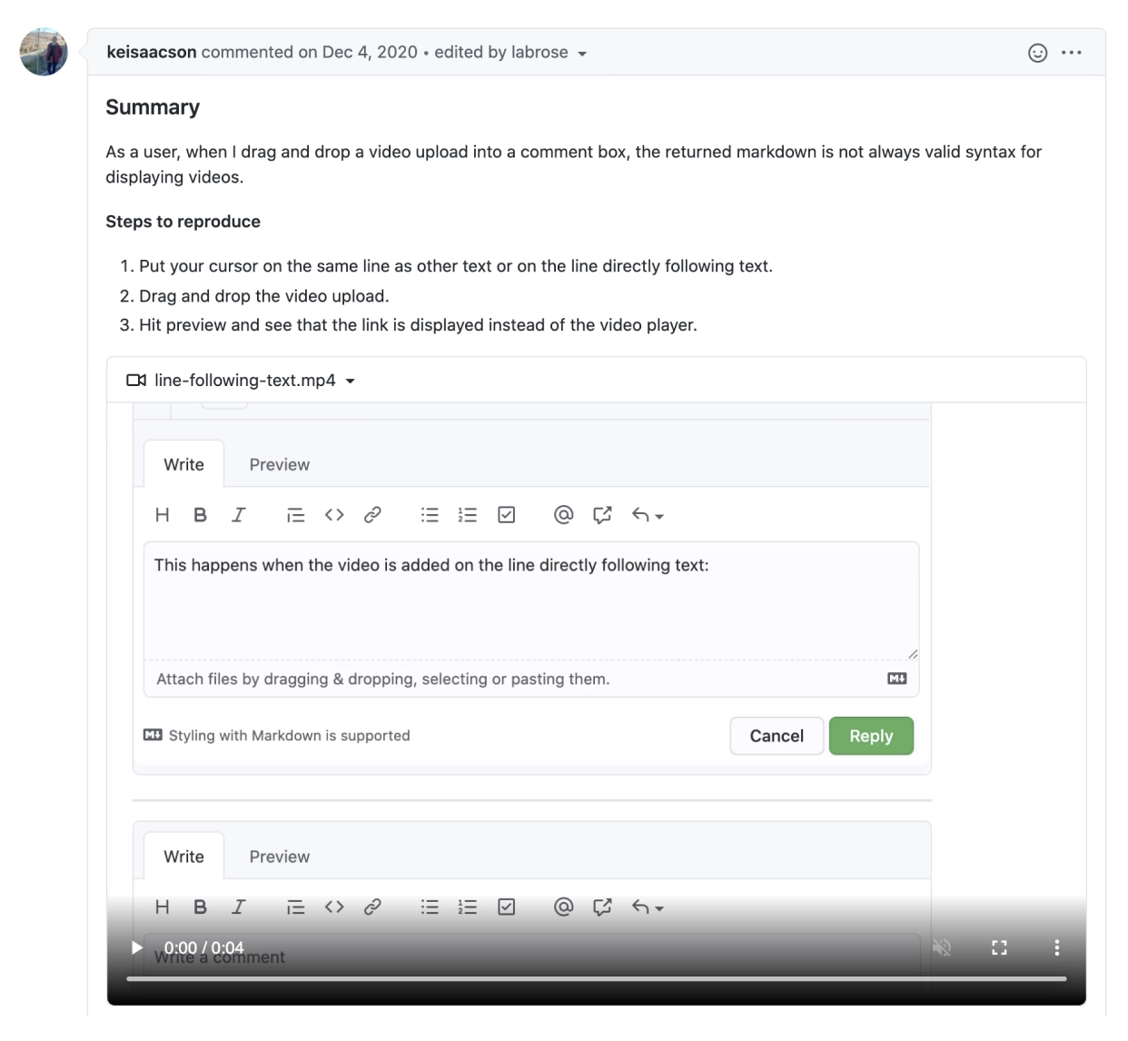 GitHub 引入视频上传功能，更直观地展示项目功能和 Bug