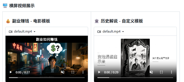 Pixelle-Video 横屏模板示例