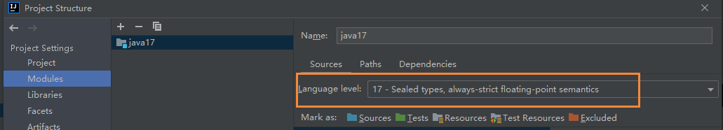 修改项目 JDK Level