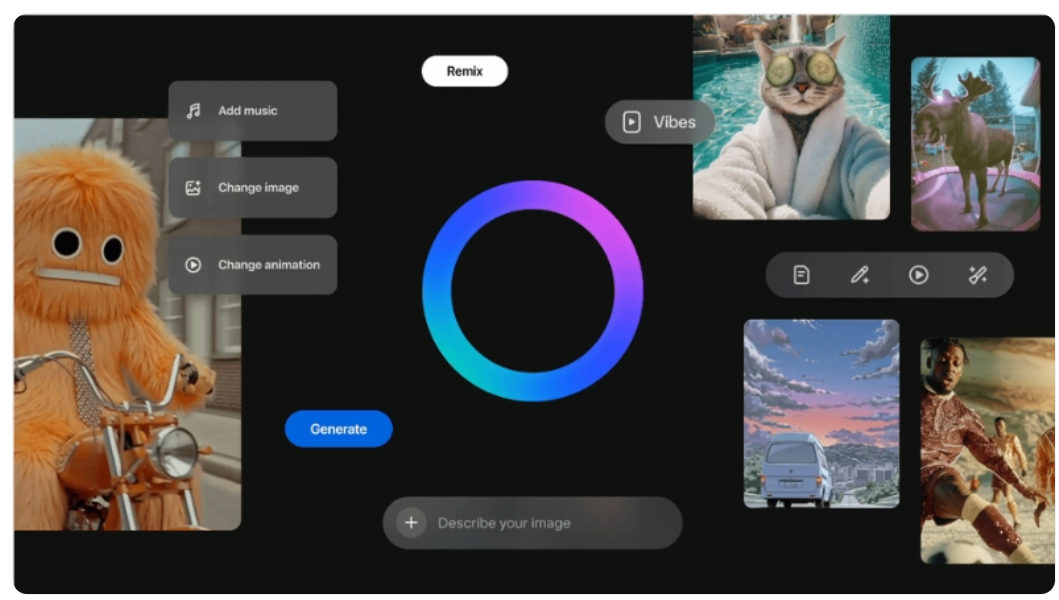 Meta 推出 AI 视频生成平台 Vibes
