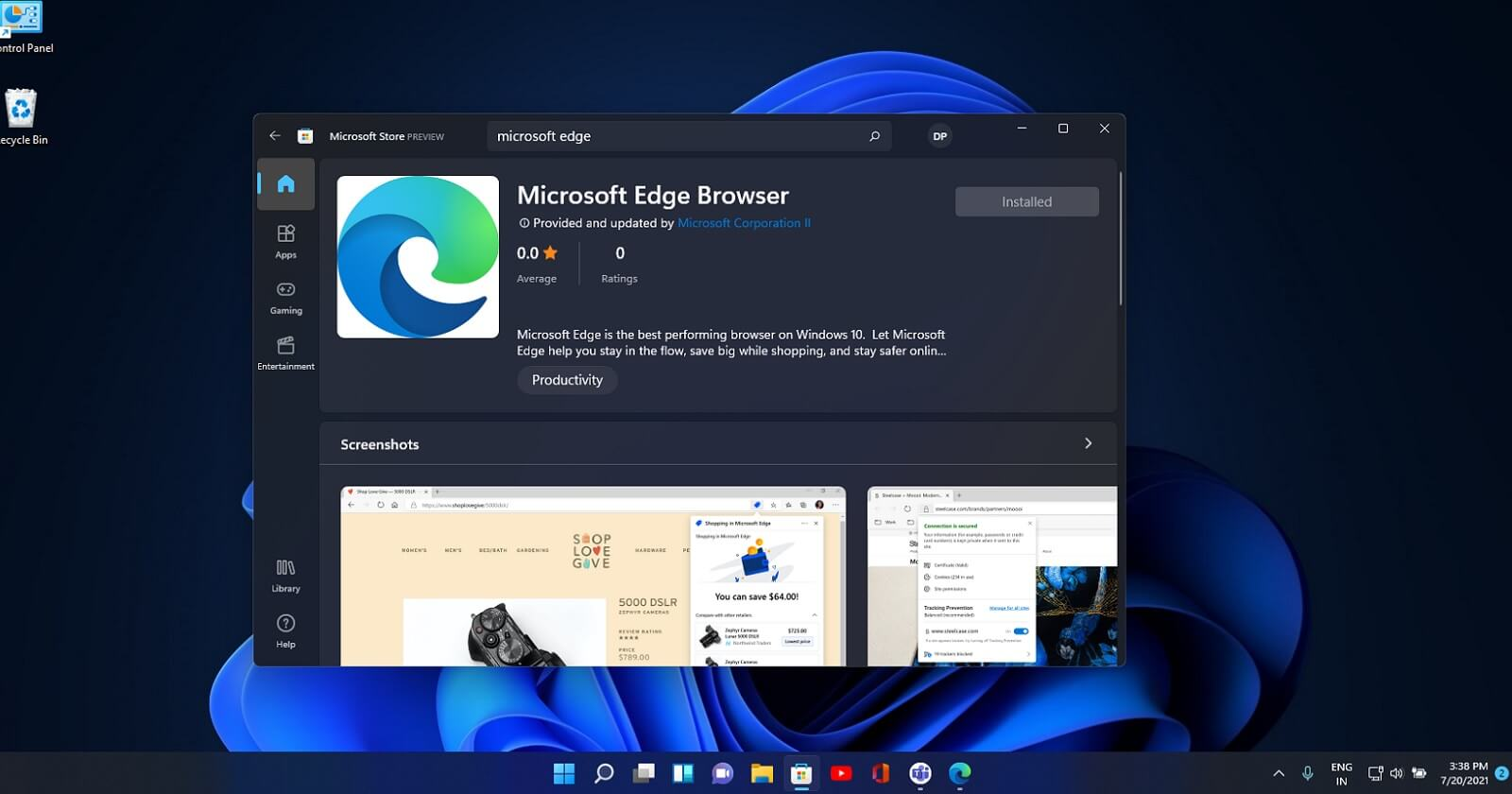 Windows 11 的 Microsoft Store 即将上架 Edge 浏览器