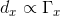d_x \propto \Gamma_x