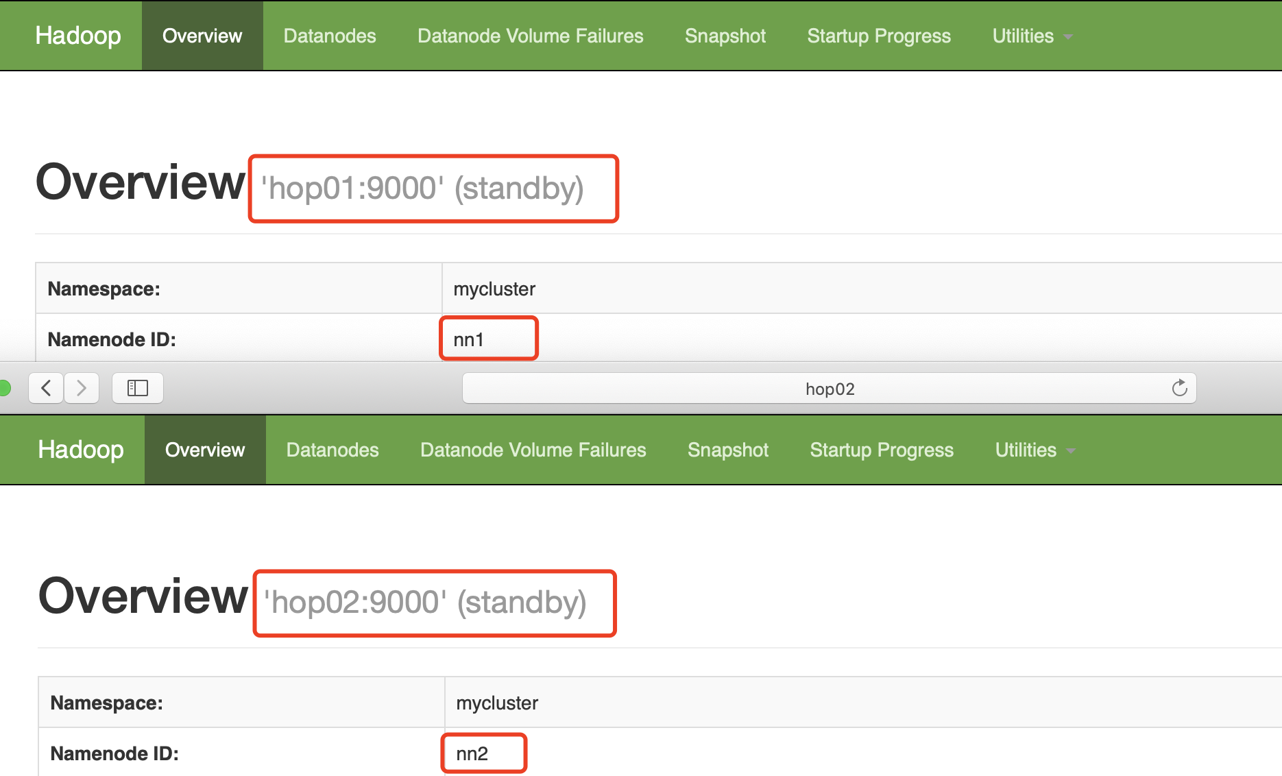 Hadoop框架：HDFS高可用环境配置 