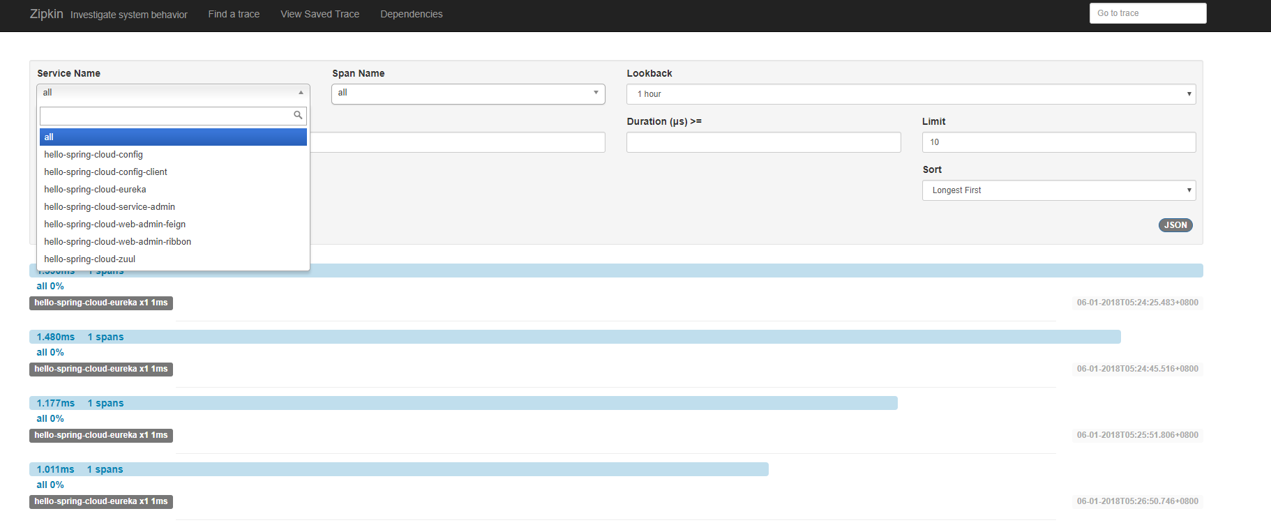 《Zipkin 服务链路追踪》