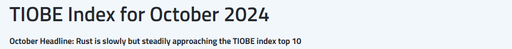 TIOBE 10 月榜单：Rust 人气持续上涨，Mojo 崭露头角插图