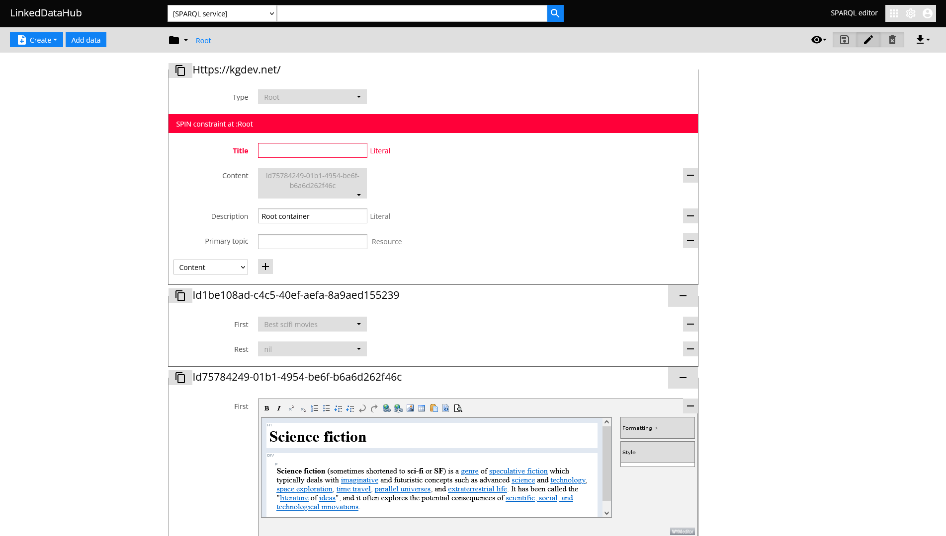LinkedDataHub —— 知识图谱管理工具