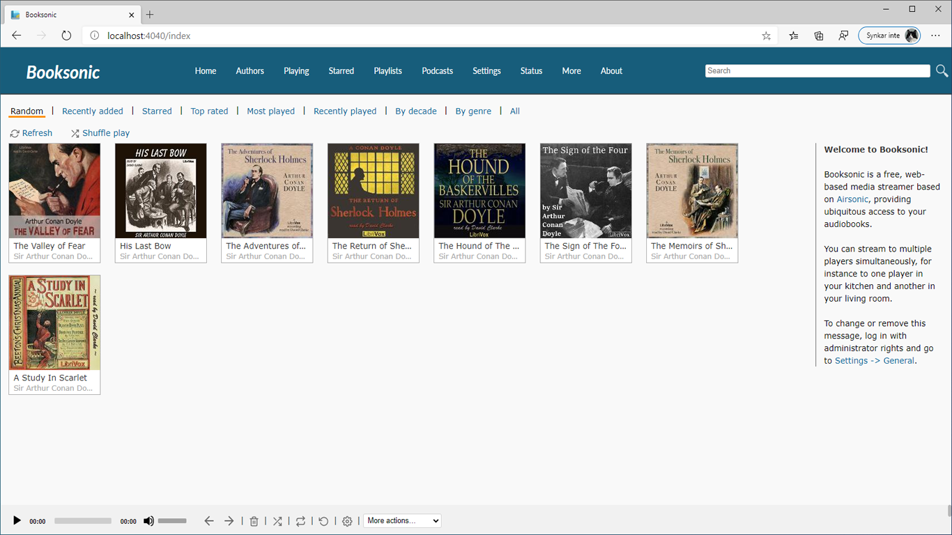 Booksonic —— 自托管有声书服务器