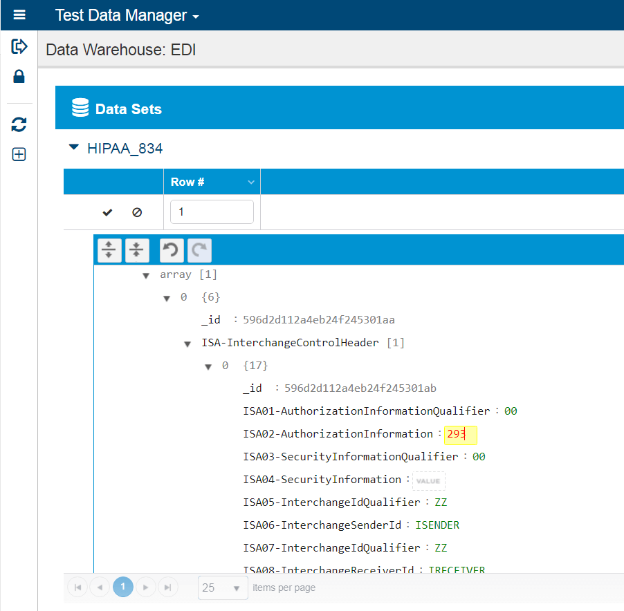 测试数据管理器中数据编辑器