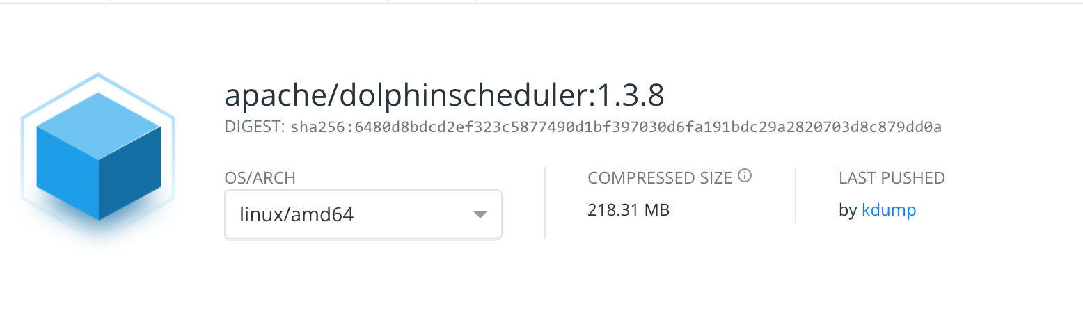 Apache DolphinScheduler 1.3.8 Docker 镜像发布