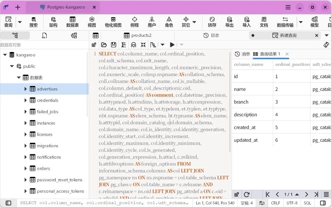 查询视图结果集