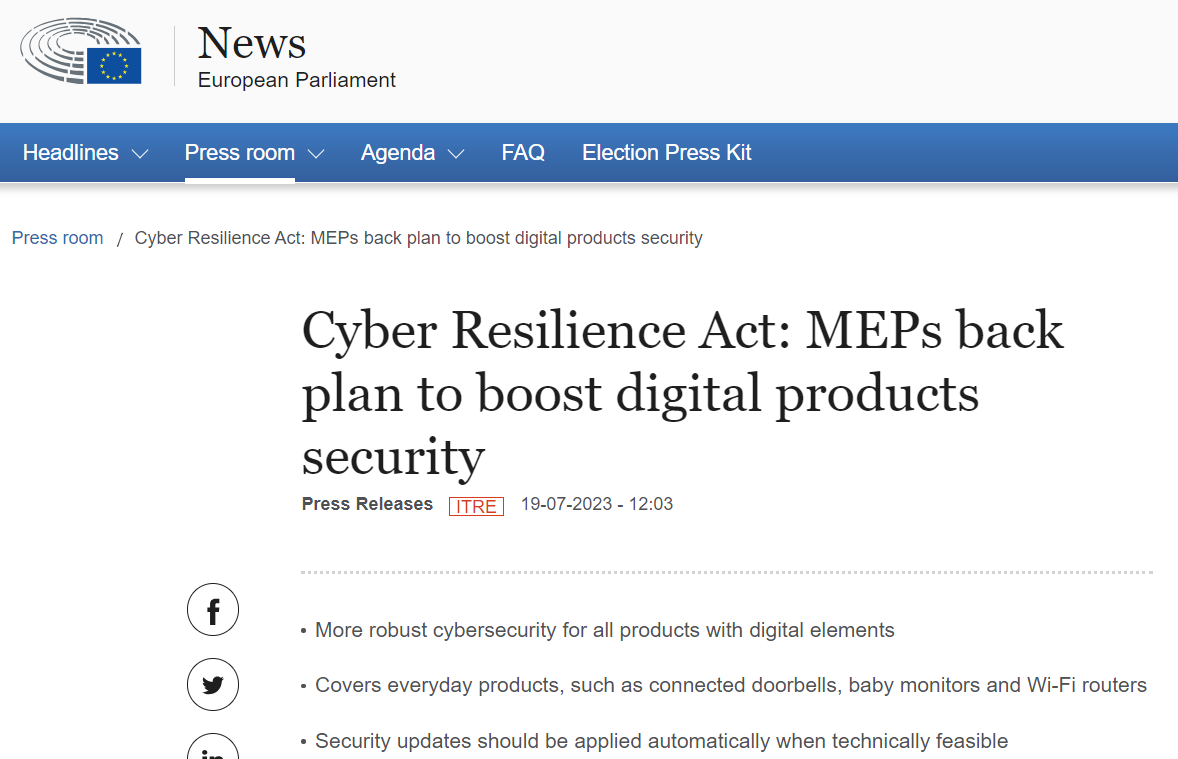 欧盟 CRA 法案进入下一阶段，开源“悲剧”即将上演？