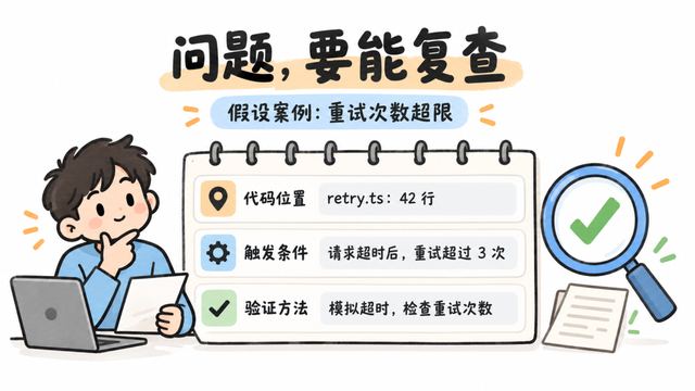 代码审查要给出位置、触发条件和验证方法