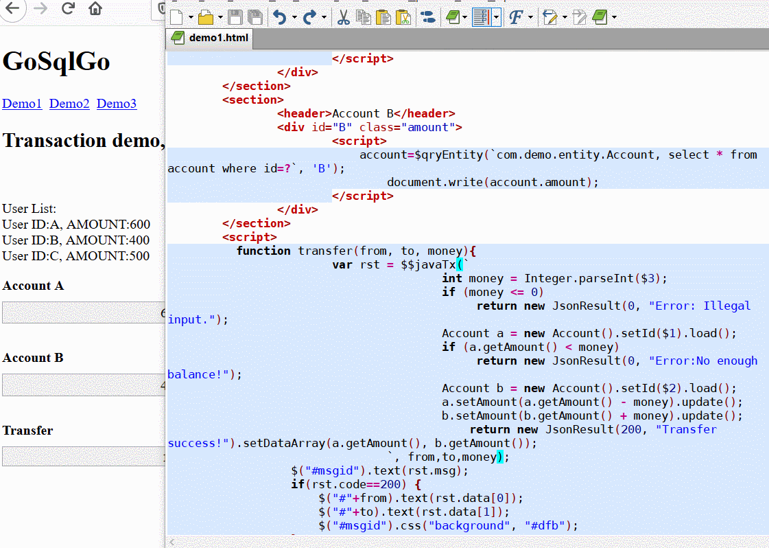GoSqlGo 2.0 发布，HTML 里直接写 SQL 和业务代码