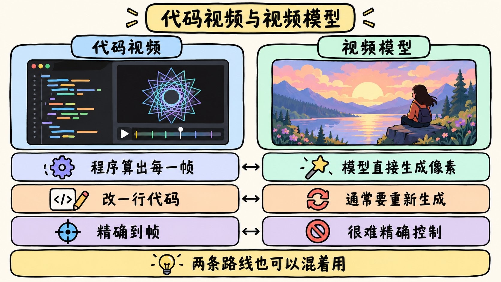 代码视频与视频模型