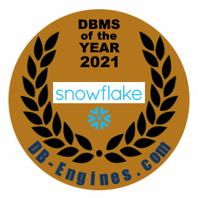 DB-Engines 公布 2021 年度数据库：Snowflake