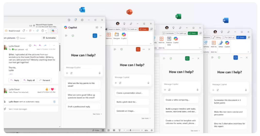 微软 Copilot AI 全面入驻 Office