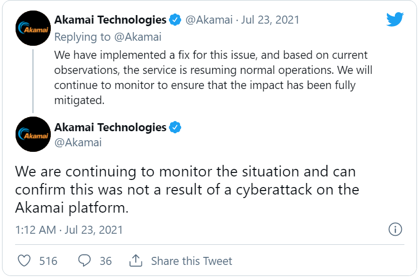 Akamai DNS 中断导致全球主要网站和在线服务瘫痪